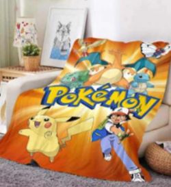 JETÉE POKÉMON ORANGE (COUVERTURE) 5 PIEDS X 6 PIEDS